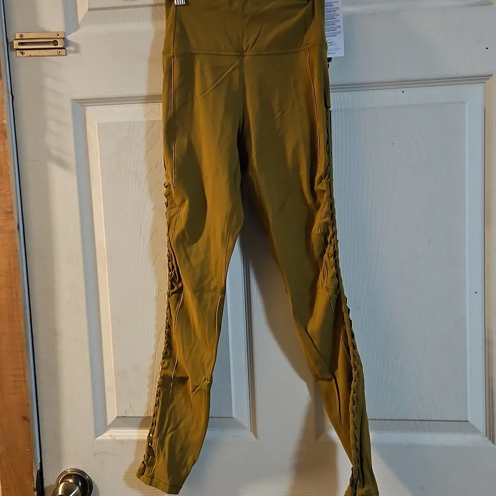 CALIA Women's Inspire Crochet 7/8 Leggings: OLIVE BRONZE: NEW WITH TAGS: SIZE XS - Picture 2 of 6